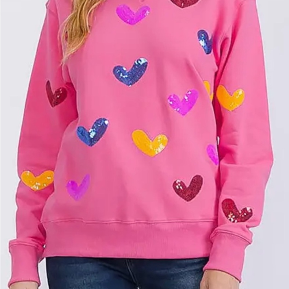 Blue Velvet Bright Pink Sweatshirt